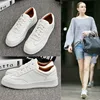 Fashion White Split Leather Women Chunky Sneakers White Shoes Lace Up Tenis Feminino Zapatos De Mujer Platform Women Casual Shoe ► Photo 3/6