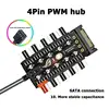 4-контактный кулер-разветвитель PWM для материнской платы, удлинитель с питанием SATA 12 В/большой порт 4D, адаптер контроллера скорости ПК, от 1 до... ► Фото 3/6