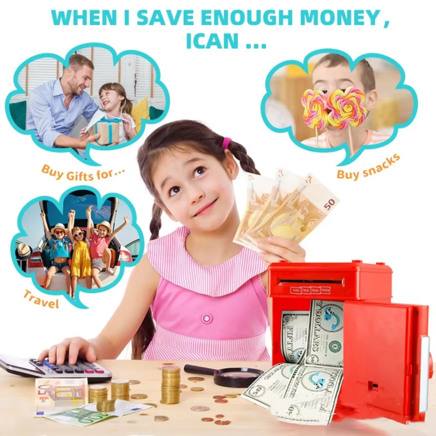 Automatic Password Protected Electronic Piggy Bank