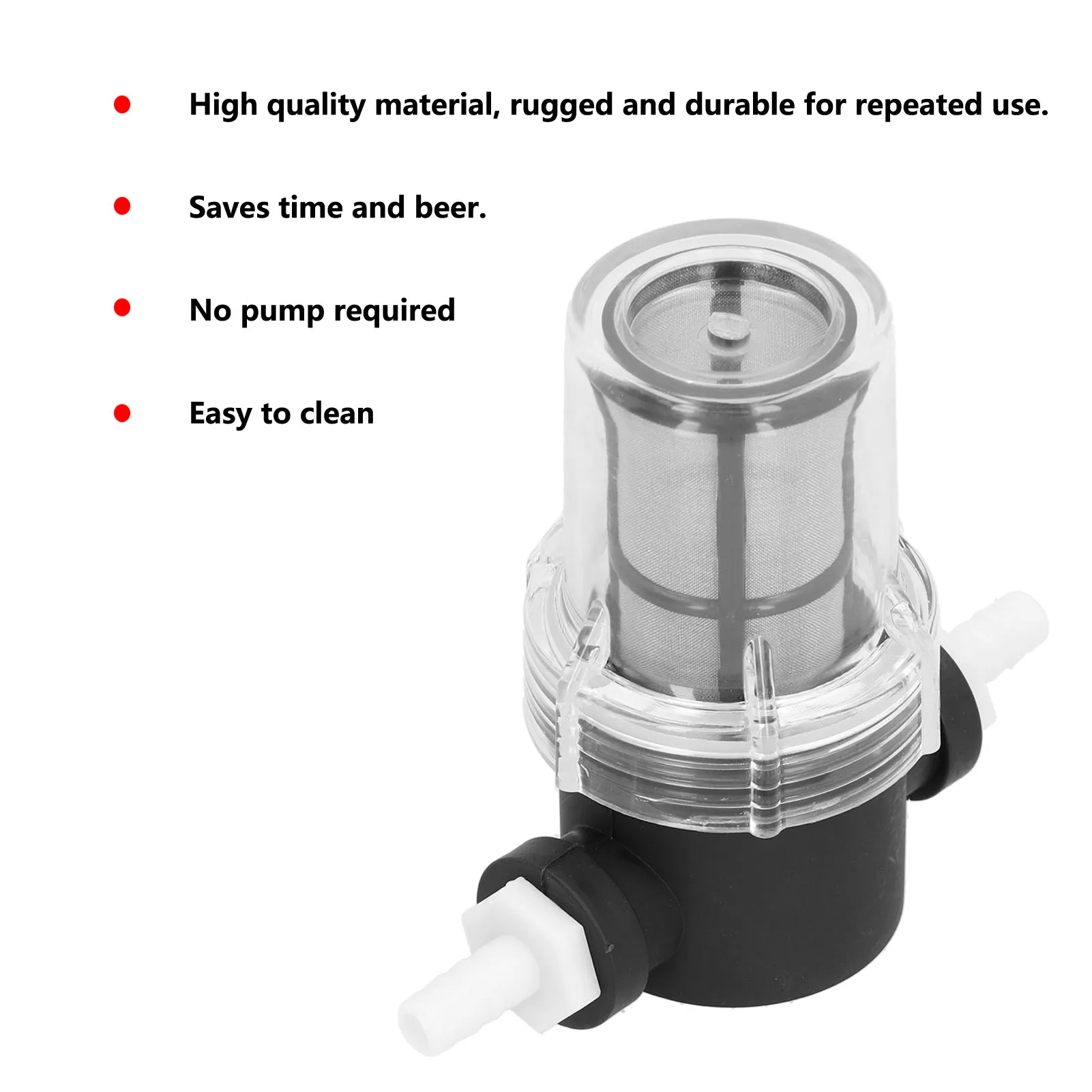 Beer Inline Filter Strainer for Home Brewing 150 Micron 80 Mesh Water and Beer Filtering