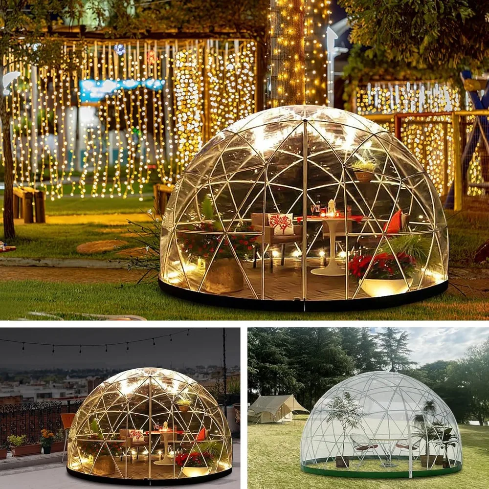 Upgraded Weatherproof Geodesic Dome Greenhouse Tent