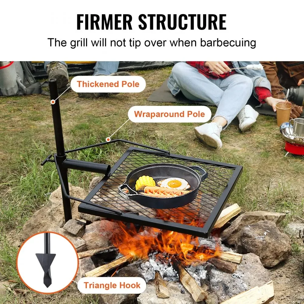 Heavy Duty Swivel Campfire Grill Grate
