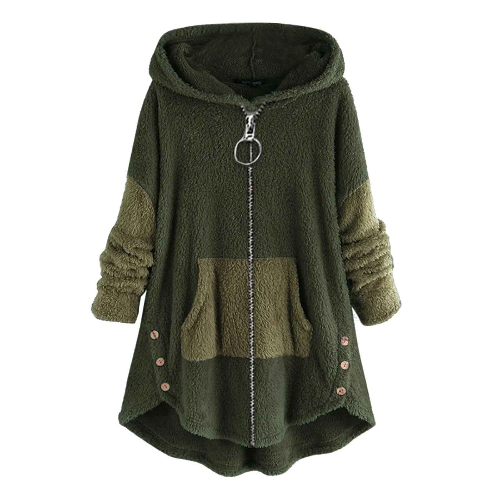 Plus Size Winter Plush Fleece Hoodies for Women
