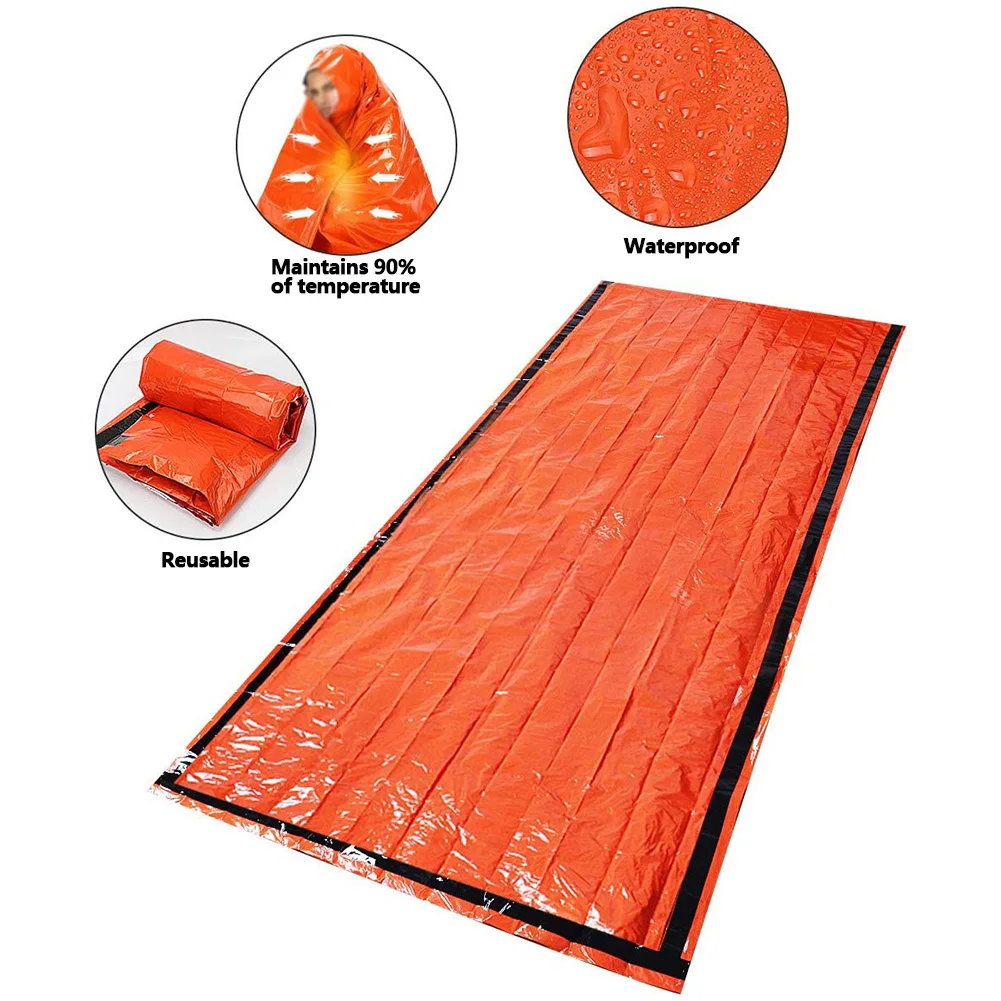 Emergency Thermal Sleeping Bag Waterproof Survival Gear