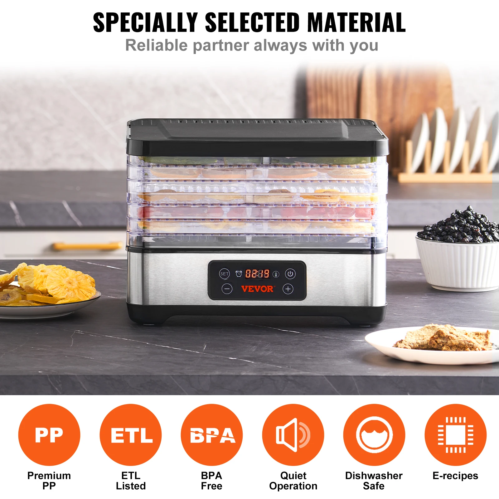 VEVOR Electric Food Dehydrator for Healthy Snacks